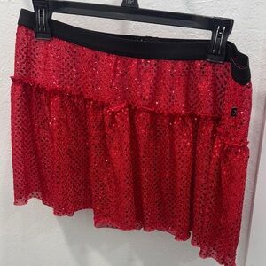 Sparkle Athletic Red Sequin Women's Running Skirt